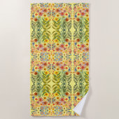 デイジーとヒマワリ ビーチタオル (正面)