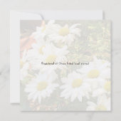 デイジーとフローイエローのスクリプトブライダルシャワー 招待状 (裏面)
