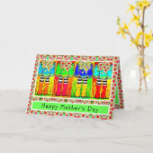 デイジーとブーツのお母さんの日の挨拶 カード (黄色い花)