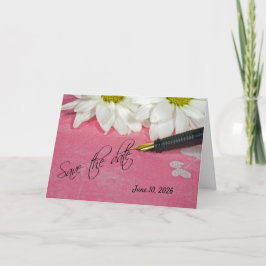 デイジーとペンで日付を保存 案内状