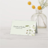 デイジーとホワイトリイ緑の背景P プレイスカード (裏面)