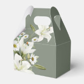 デイジーとホワイトリリーグリーン背景Fa フェイバーボックス (裏面サイド)