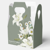 デイジーとホワイトリリーグリーン背景Fa フェイバーボックス (オープン)