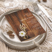 デイジーとホースビットカントリーウェスタンウェディングシャワー 招待状