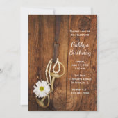 デイジーとホースビットカントリーウェスタンバースデーパーティー 招待状 (正面)