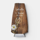 デイジーとホースビットカントリーウェスタン結婚式の引き出物 ボトルクーラー (正面)