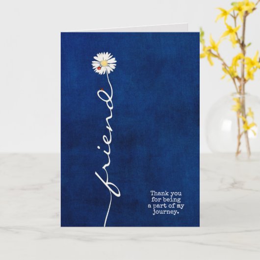 デイジーとラディバグの友感謝してい人用 カード (黄色い花)