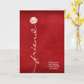 デイジーとラディバグの友感謝してい人用 カード (黄色い花)