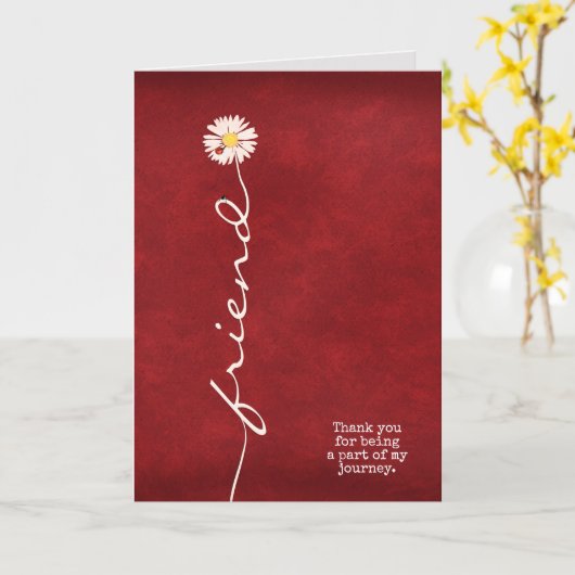 デイジーとラディバグの友感謝してい人用 カード (黄色い花)