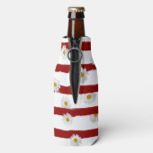 デイジーとレッドストライプクーラーボックス ボトルクーラー (ボトル裏面)