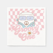 デイジーとレトロヴァンピンクグルーヴィワンの誕生日 スタンダードカクテルナプキン (正面)