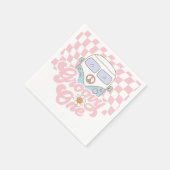 デイジーとレトロヴァンピンクグルーヴィワンの誕生日 スタンダードカクテルナプキン (角)