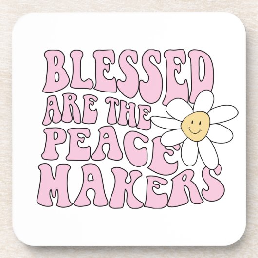 デイジーと平和を作る人のスローガン コースター (正面)