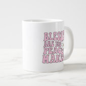 デイジーと平和を作る人のスローガン ジャンボコーヒーマグカップ (正面右)