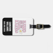 デイジーと平和を作る人のスローガン ラゲッジタグ (正面横)