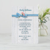 デイジーと水玉模様リボンの木の誕生日招待状 招待状 (スタンド正面)