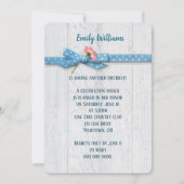 デイジーと水玉模様リボンの木の誕生日招待状 招待状 (正面)