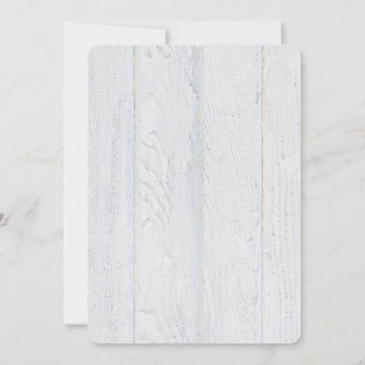 デイジーと水玉模様リボンを背景に 招待状 (裏面)