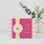 デイジーと水玉模様レシピカード新しいカップル ポストカード (スタンド正面)