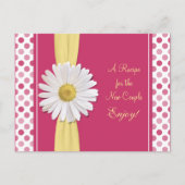 デイジーと水玉模様レシピカード新しいカップル ポストカード (正面)