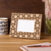 デイジーと水玉模様レーザーエッチング写真フレーム レーザー彫刻フレーム (左)