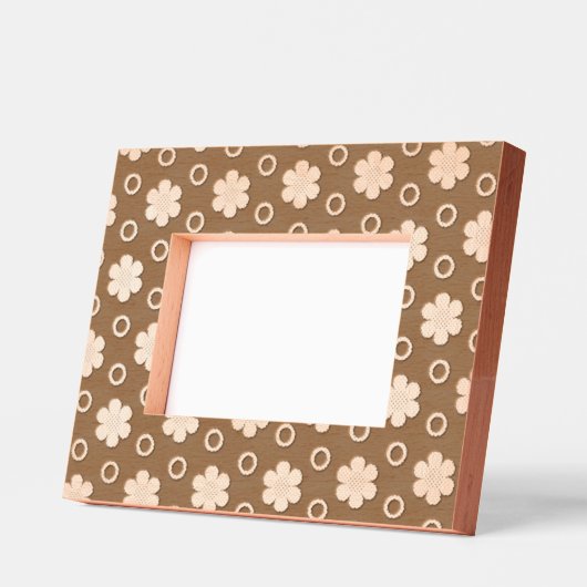 デイジーと水玉模様レーザーエッチング写真フレーム レーザー彫刻フレーム (左)