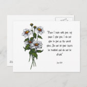 デイジーと聖書の聖句：神の平和 ポストカード (正面/裏面)