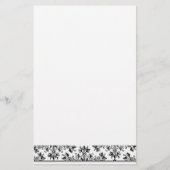 デイジーと葉フローラアートの無文房具 便箋 (正面)