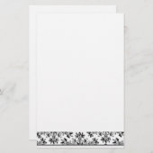 デイジーと葉フローラアートの無文房具 便箋 (正面/裏面)