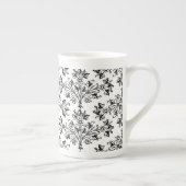 デイジーと葉ヴィンテージフローラルパターンマググ ボーンチャイナマグカップ (右)