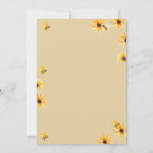 デイジーと蜂のベイビー・イン・ブルーム招待状 招待状 (裏面)