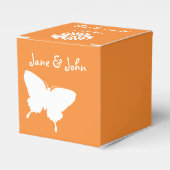 デイジーと蝶のオレンジ色の好意ボックス フェイバーボックス (正面サイド)