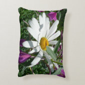 デイジーと雑草ワイルドフラワー アクセントクッション (裏面(縦))