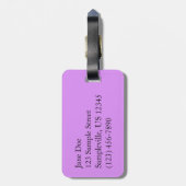 デイジーと雑草ワイルドフラワー ラゲッジタグ (裏面縦)