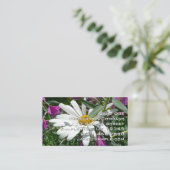 デイジーと雑草ワイルドフラワー 名刺 (スタンド正面)