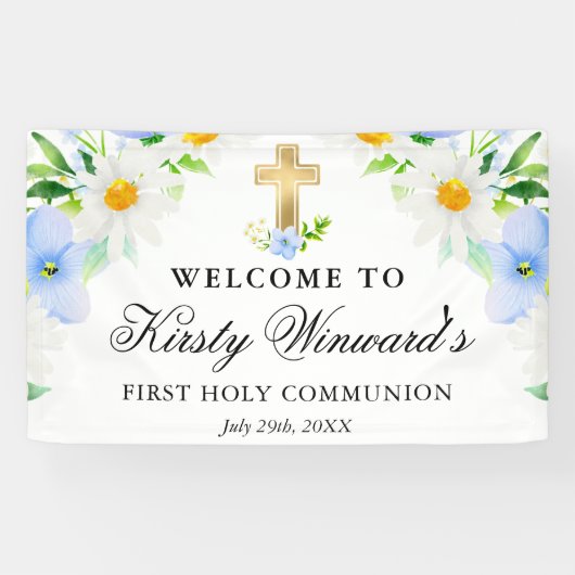 デイジーと青い花の聖餐式 横断幕 (横)