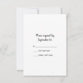 デイジーと馬ビットウェスタン結婚式RSVPカード 出欠カード (裏面)