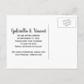 デイジーと馬蹄西結婚式日付を保存 案内ポストカード (裏面)