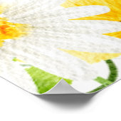 デイジーと黄色の花赤ちゃんシャワー歓迎 ポスター (角)