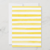 デイジーと黄色の花金ゴールドフレーム21歳の誕生日 招待状 (裏面)