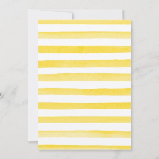 デイジーと黄色の花金ゴールドフレーム21歳の誕生日 招待状 (裏面)