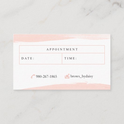 デイジーによる額 名刺 (裏面)