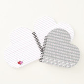 デイジーに白とセリーピンクの花をストライプ咲かせる ノートブック (内部)