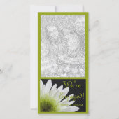 デイジーに関する黒い結婚婚約発表 案内状 (正面)