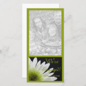 デイジーに関する黒い結婚婚約発表 案内状 (正面/裏面)