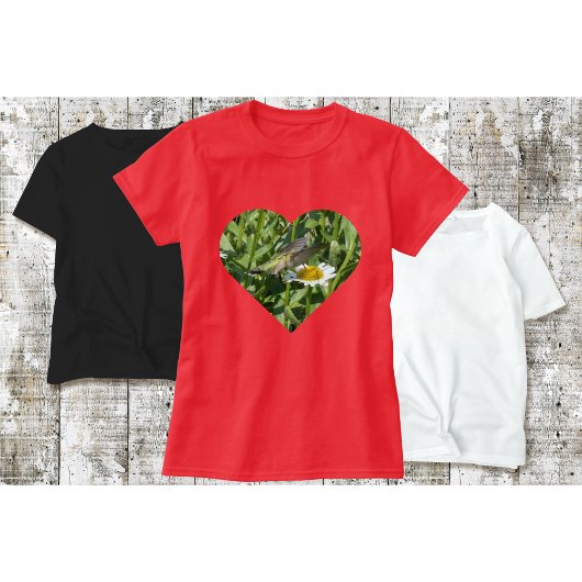 デイジーのあるハチドリTシャツ Tシャツ