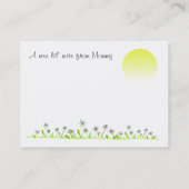 デイジーのお弁当箱愛ノート- コーリングカード (裏面)