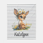 デイジーのこすり寄り フリースブランケット (正面)