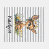 デイジーのこすり寄り フリースブランケット (正面(横))