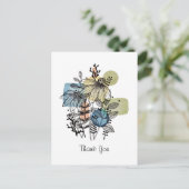 デイジーのイラスト入りインクと水彩のポストカード ポストカード (スタンド正面)